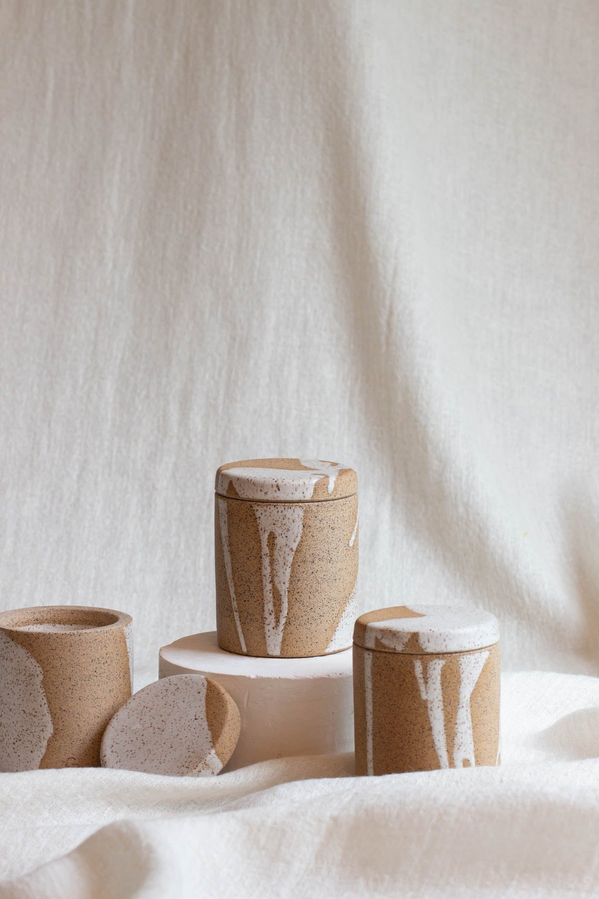 Lunaria Drip Candle Jar- White Pine