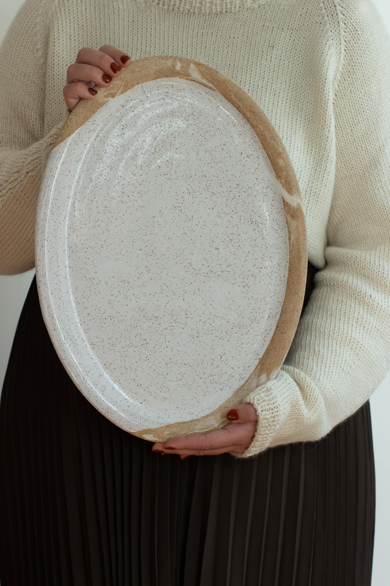 Large Marbled Oval Platter