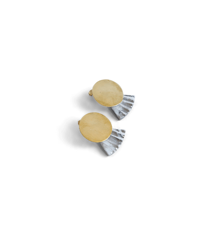 Reeded Fan Drop Earrings