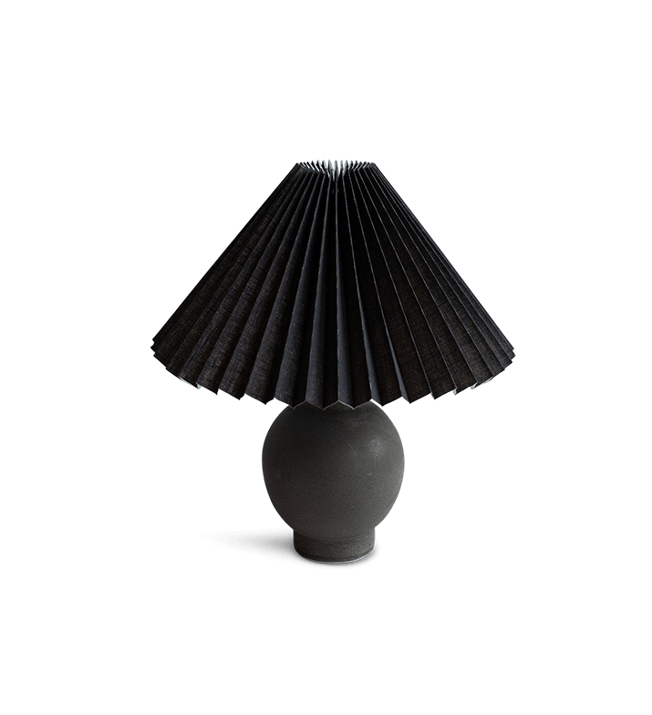 Charcoal Pedestal Sphere Lamp