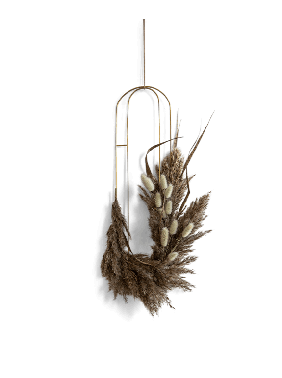 Modern Brass Wreath - Oval