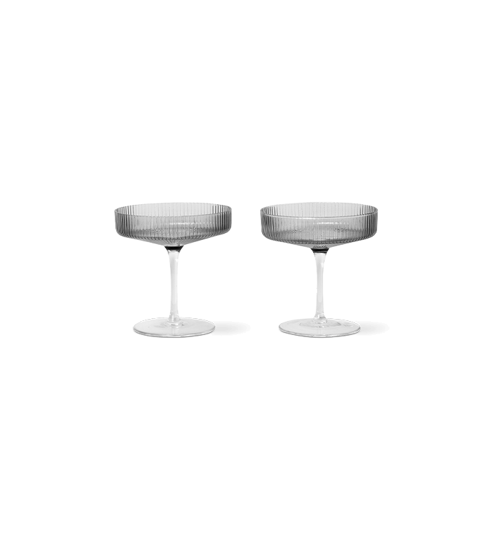 Ripple Champagne Saucers by Ferm Living - Set of 2